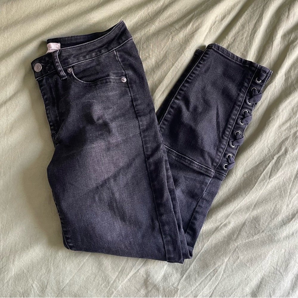 GAP Curvy True Skinny lace up ankle detail jeans